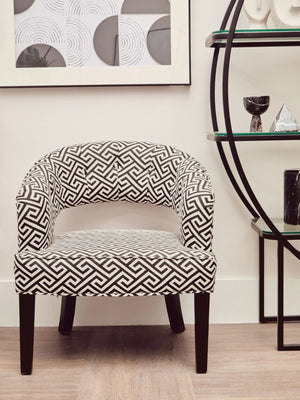 Regents Park Greek Key design Cutout Lounge Chair - XShowhome Limited - Xshowhome