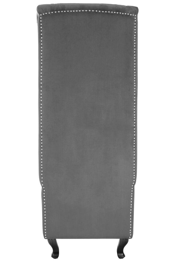 Regents Park Grey Velvet Tall Porter Chair - Canwell Interiors Limited - Xshowhome