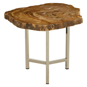 Relic Small Petrified Wood Side Table - Canwell Interiors Limited - Xshowhome