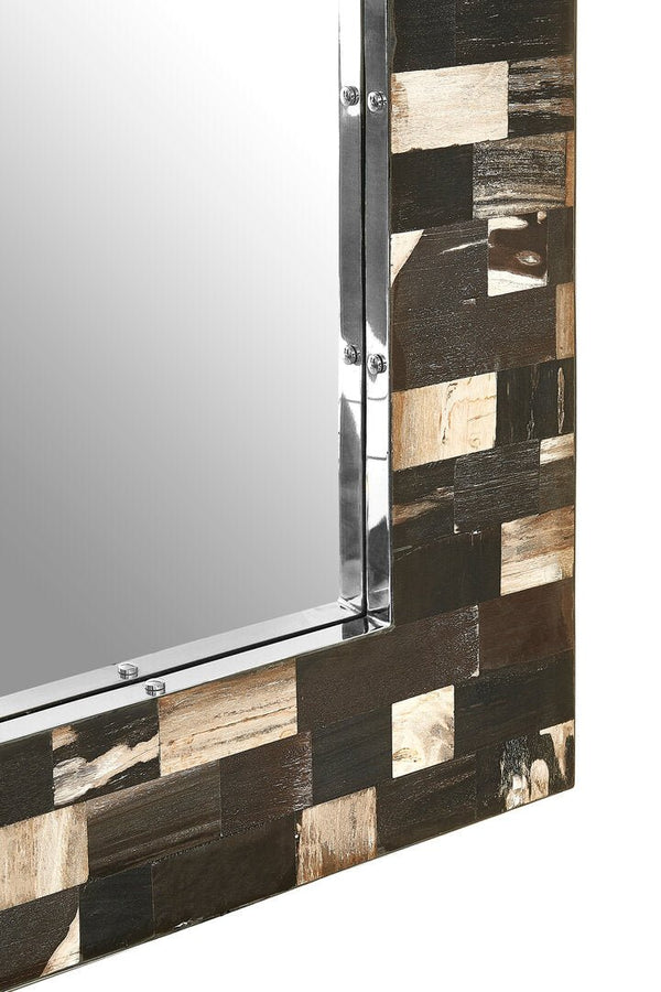 Relic Square Petrified Wood Wall Mirror - Canwell Interiors Limited - Xshowhome