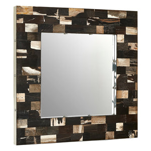 Relic Square Petrified Wood Wall Mirror - Canwell Interiors Limited - Xshowhome