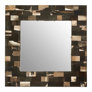 Relic Square Petrified Wood Wall Mirror - XShowhome Limited - Xshowhome