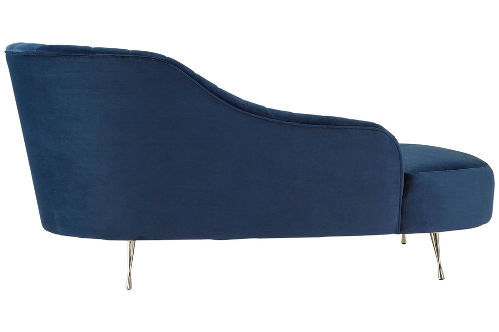 Rene Dark Blue Velvet Right Hand Chaise Longue - XShowhome Limited - Xshowhome