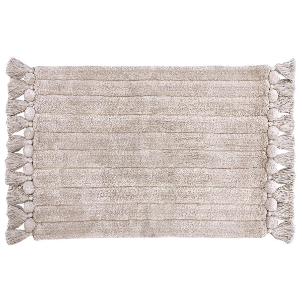 Ribbed Tassel 50x80 Bath Mat Natural - Canwell Interiors Limited - Riva