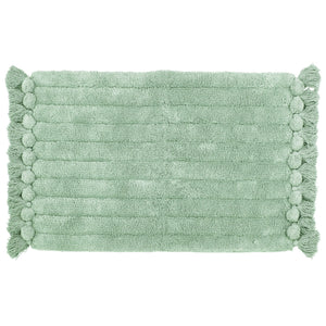 Ribbed Tassel 50x80 Bath Mat Sage - Canwell Interiors Limited - Riva