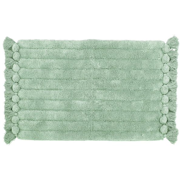 Ribbed Tassel 50x80 Bath Mat Sage - Canwell Interiors Limited - Riva