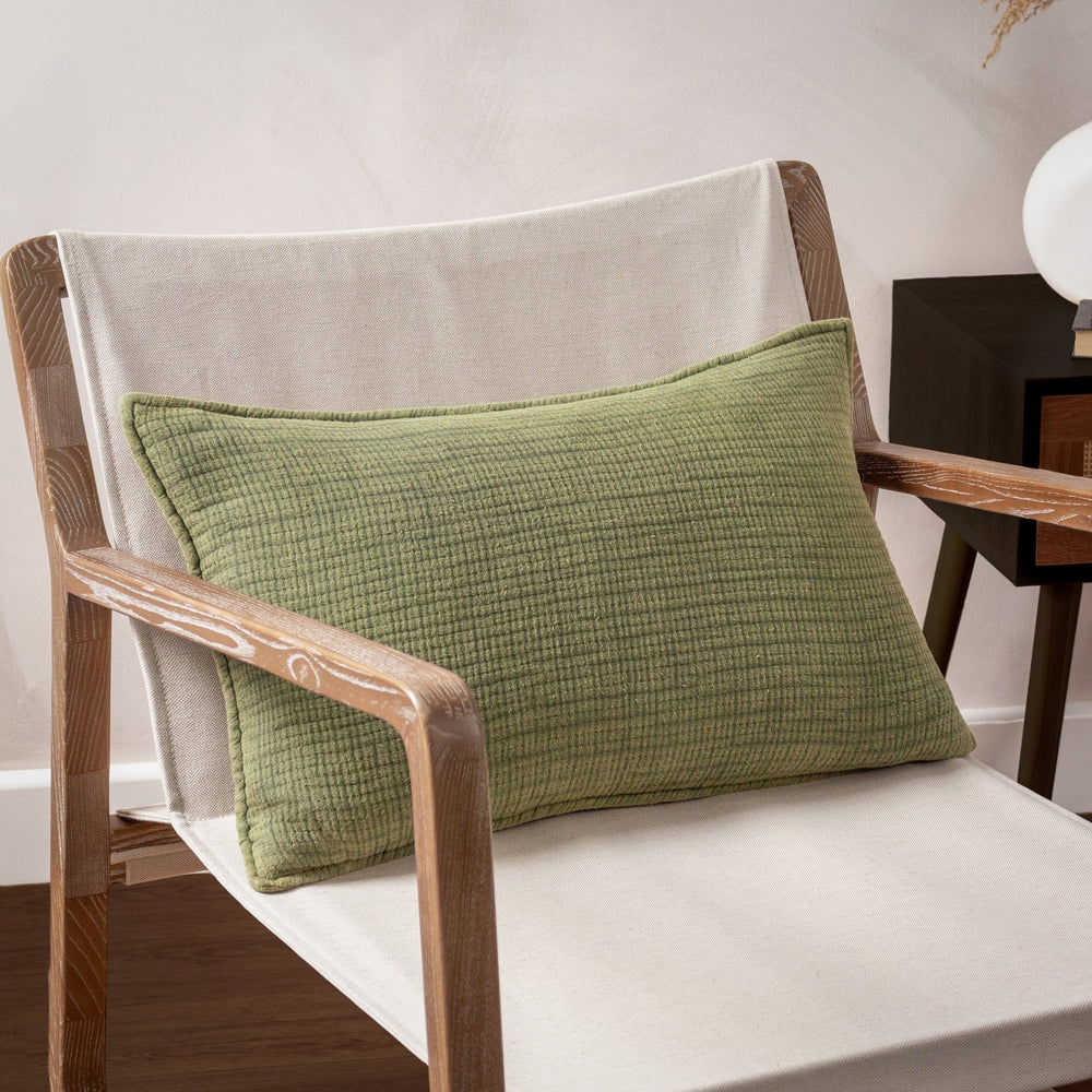 Ribble 40x60 Feather Filled Cushion Khaki - Canwell Interiors Limited - Riva