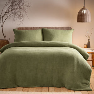 Ribble Double Duvet Set Khaki - XShowhome Limited - Riva