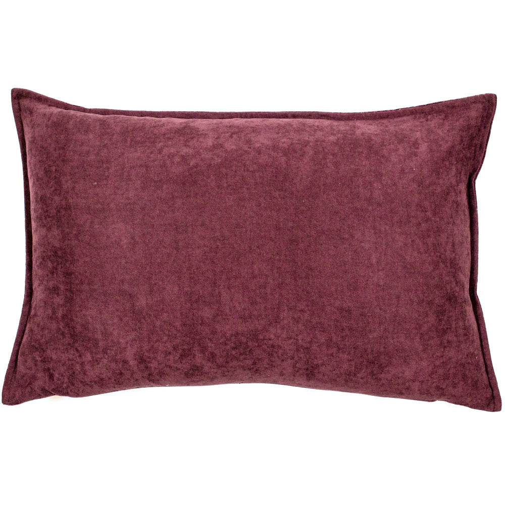 Rich Plain Velv Cushion in Aubergine 35x55 - Canwell Interiors Limited - Malini