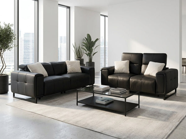 Richmond Electric Recliner Sofa Black 3+2 Set - XShowhome Limited - Xshowhome