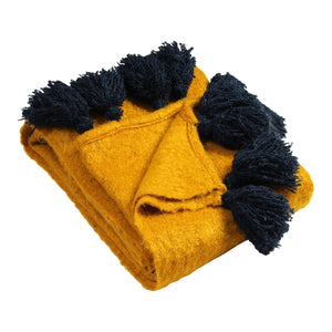 Romily 130x180 Throw Gold & Navy - Canwell Interiors Limited - Riva