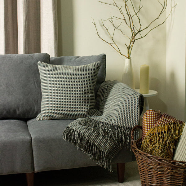 Rowan 130x180 Throw Charcoal - Canwell Interiors Limited - Riva