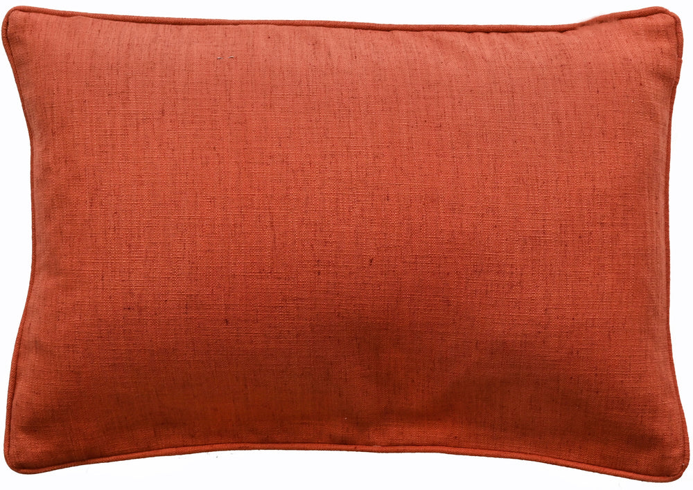 Rust Printed Lines with Velvet App 35x50 - Canwell Interiors Limited - Malini