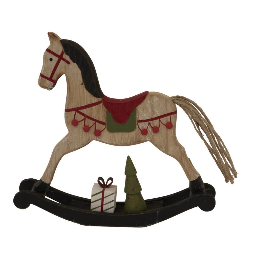 Rustic Decorated Rocking Horse - XShowhome Limited - Hills