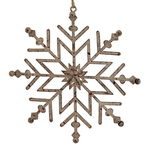 Rustic Hanging Ice Snowflake Decoration - Canwell Interiors Limited - Hills