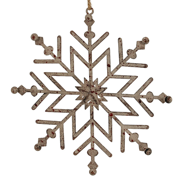 Rustic Hanging Ice Snowflake Decoration - Canwell Interiors Limited - Hills