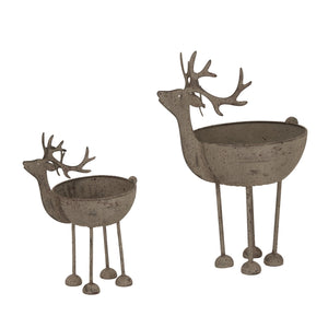 Rustic Metal Reindeer Bowl - Canwell Interiors Limited - Hills