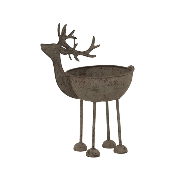Rustic Metal Reindeer Bowl - Canwell Interiors Limited - Hills
