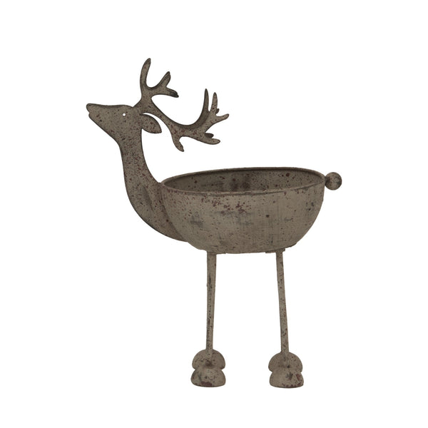 Rustic Metal Reindeer Bowl - Canwell Interiors Limited - Hills