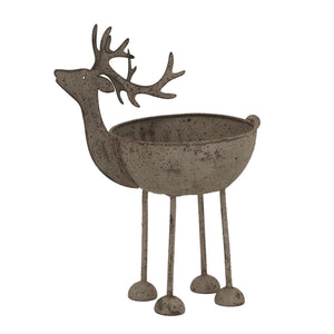 Rustic Metal Reindeer Bowl - Canwell Interiors Limited - Hills