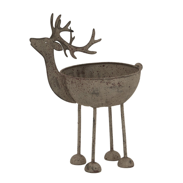 Rustic Metal Reindeer Bowl - Canwell Interiors Limited - Hills