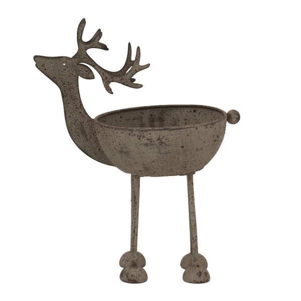Rustic Metal Reindeer Bowl - Canwell Interiors Limited - Hills
