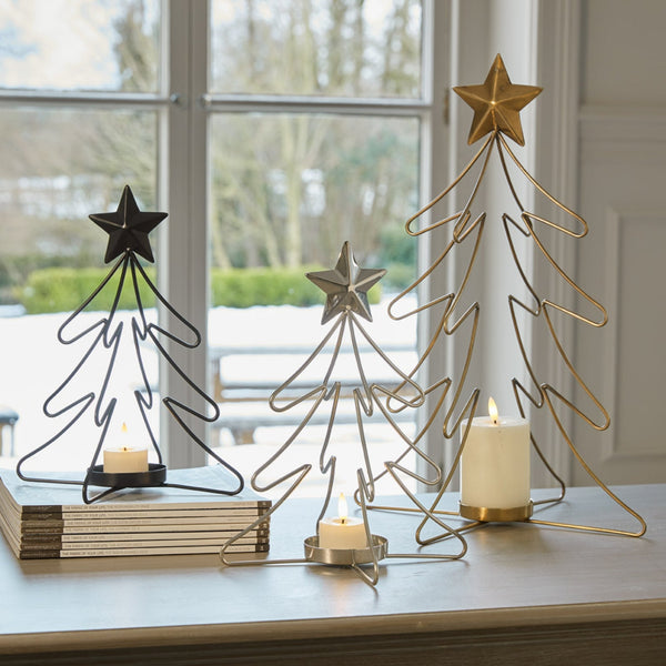 Rustic Outline Tree and Star Candle Holders - Canwell Interiors Limited - Hills