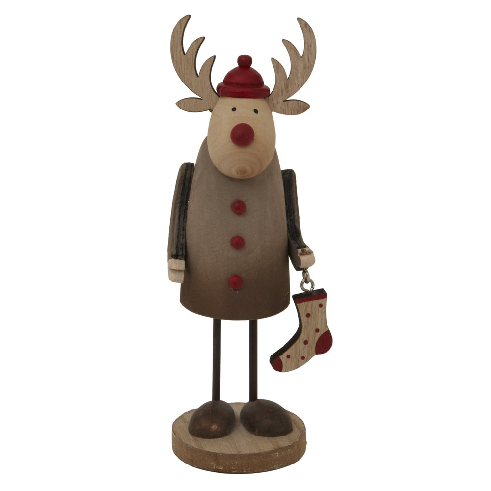 Rustic Rudolf with Stocking Decoration - XShowhome Limited - Hills