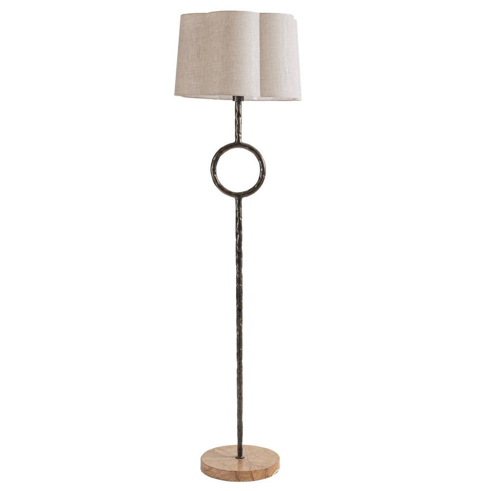 Rutland Floor Lamp with Plain Linen Shade - XShowhome Limited - Libra