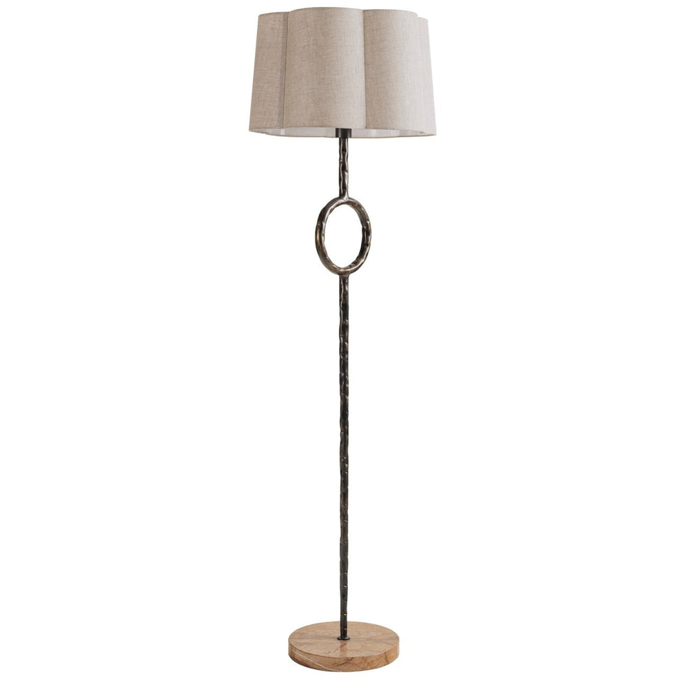 Rutland Floor Lamp with Plain Linen Shade - XShowhome Limited - Libra