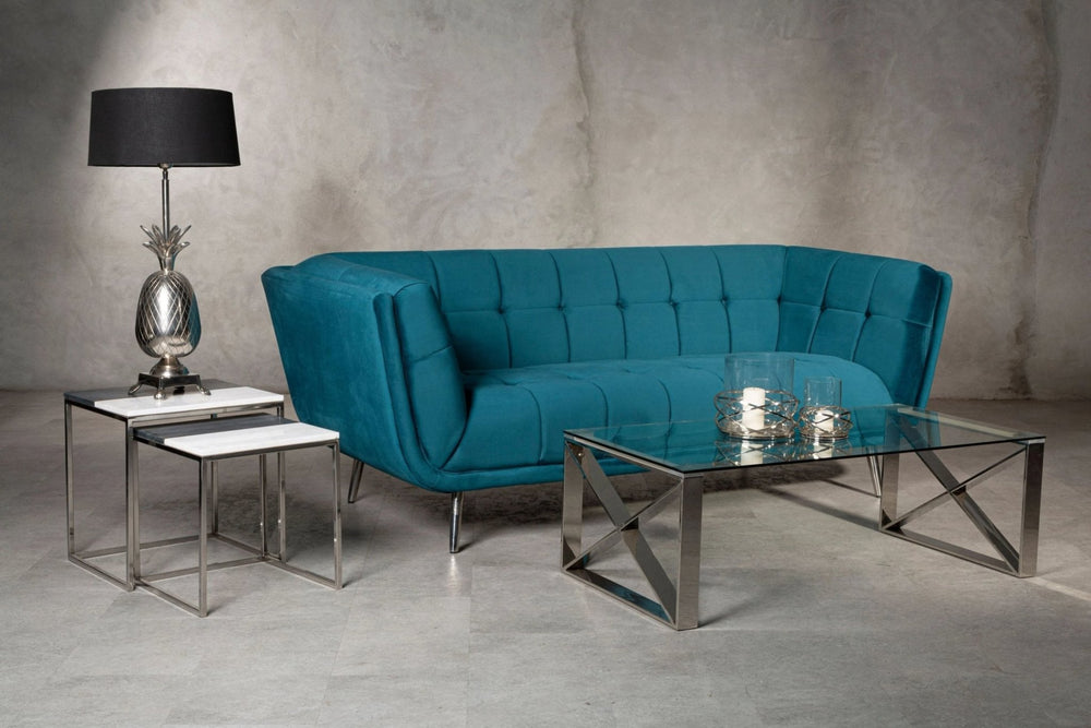 Sabine 3 Seat Green Fabric Sofa - XShowhome Limited - Xshowhome