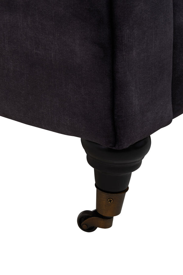 Sabrina Three Seat Grey Velvet Sofa - Canwell Interiors Limited - Xshowhome