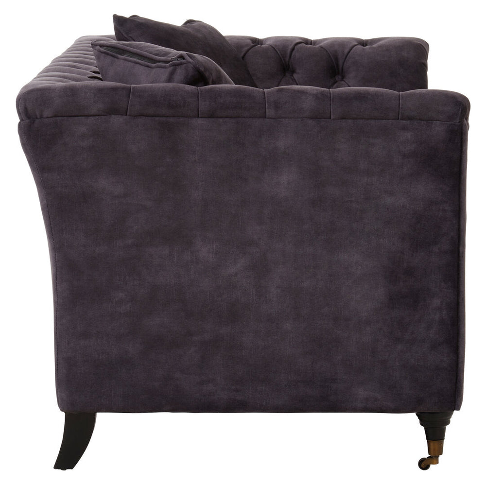 Sabrina Two Seat Grey Velvet Sofa - Canwell Interiors Limited - Xshowhome