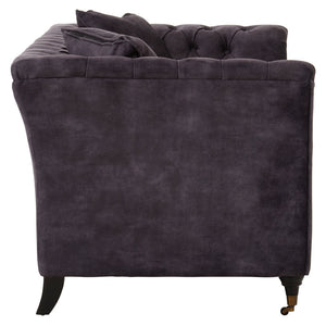 Sabrina Two Seat Grey Velvet Sofa - Canwell Interiors Limited - Xshowhome