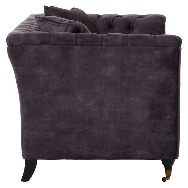 Sabrina Two Seat Grey Velvet Sofa - Canwell Interiors Limited - Xshowhome
