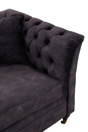 Sabrina Two Seat Grey Velvet Sofa - Canwell Interiors Limited - Xshowhome