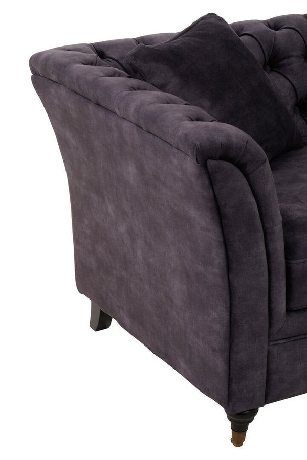Sabrina Two Seat Grey Velvet Sofa - Canwell Interiors Limited - Xshowhome