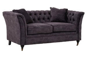 Sabrina Two Seat Grey Velvet Sofa - Canwell Interiors Limited - Xshowhome