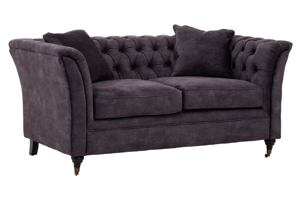 Sabrina Two Seat Grey Velvet Sofa - Canwell Interiors Limited - Xshowhome