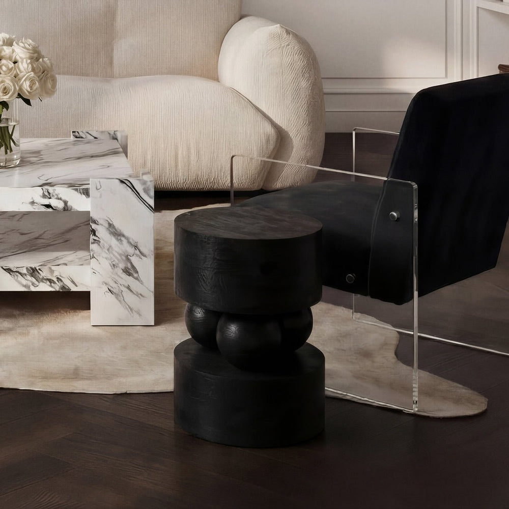 Sachi Oak White Side Table - Canwell Interiors Limited - Canwell