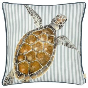 Salcombe Turtle 43x43 Feather Filled Cushion Multi - Canwell Interiors Limited - Riva
