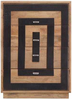 Salem Mango Wood Chest of 4 Drawers - Canwell Interiors Limited - Xshowhome