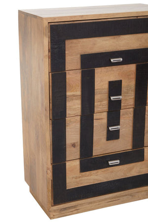 Salem Mango Wood Chest of 4 Drawers - Canwell Interiors Limited - Xshowhome
