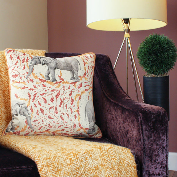 Samui 45x45 Feather Filled Cushion Gold - Canwell Interiors Limited - Riva