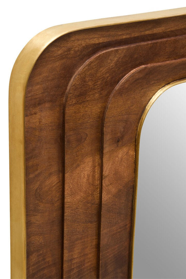 Sangar Mango Wood Carved Wall Mirror - Canwell Interiors Limited - Xshowhome
