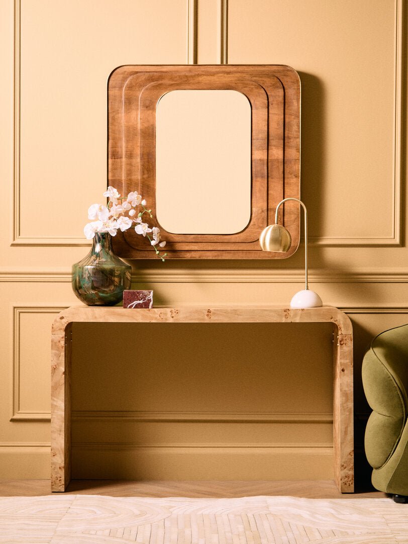 Sangar Mango Wood Carved Wall Mirror - Canwell Interiors Limited - Xshowhome