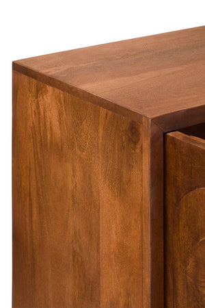 Sangar Two Door Mango Wood Carved Cabinet - Canwell Interiors Limited - Xshowhome