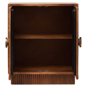 Sangar Two Door Mango Wood Carved Cabinet - Canwell Interiors Limited - Xshowhome