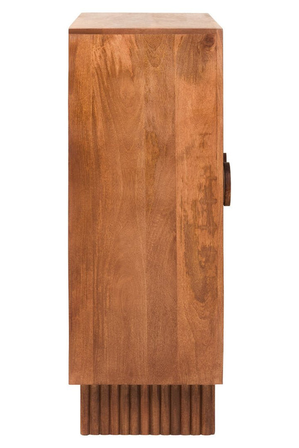 Sangar Two Door Mango Wood Carved Cabinet - Canwell Interiors Limited - Xshowhome