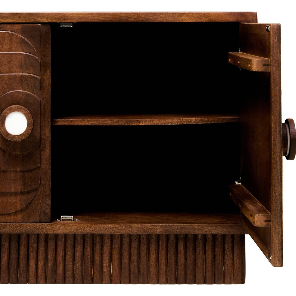 Sangar Two Door Mango Wood Carved Sideboard - Canwell Interiors Limited - Xshowhome